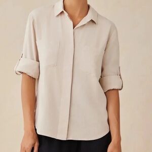 Bella Dahl - Split Back Button Down Shirt - Soft Pearl